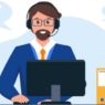 Screenshot_2021-03-04 Jeune homme avec micro casque et ordinateur support de service client ou concept de centre d'appels
